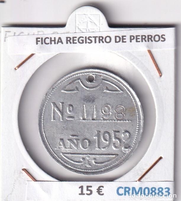 Medallas hist&oacute;ricas: CRM0883 FICHA REGISTRO DE PERROS