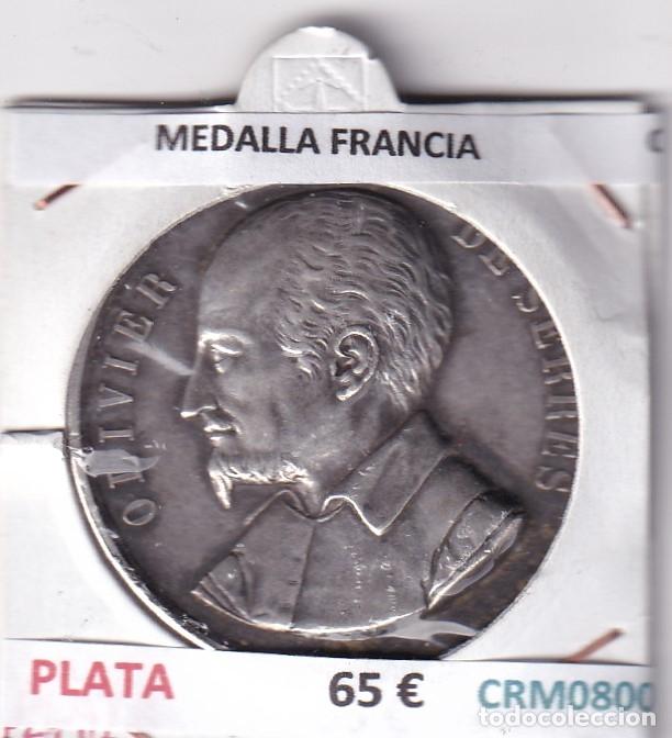 Historical Medals: CRM0800 MEDALLA FRANCIA OLIVIER DE SERRES AGRICULTURA PLATA