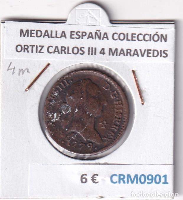 Medallas hist&oacute;ricas: CRM0901 MEDALLA ESPA&Ntilde;A COLECCI&Oacute;N ORTIZ CARLOS III 4 MARAVEDIS