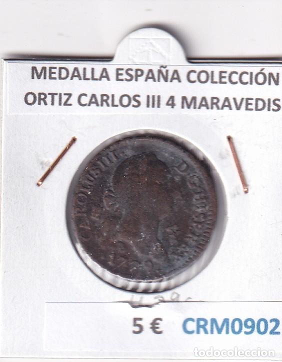 Medallas hist&oacute;ricas: CRM0902 MEDALLA ESPA&Ntilde;A COLECCI&Oacute;N ORTIZ CARLOS III 4 MARAVEDIS
