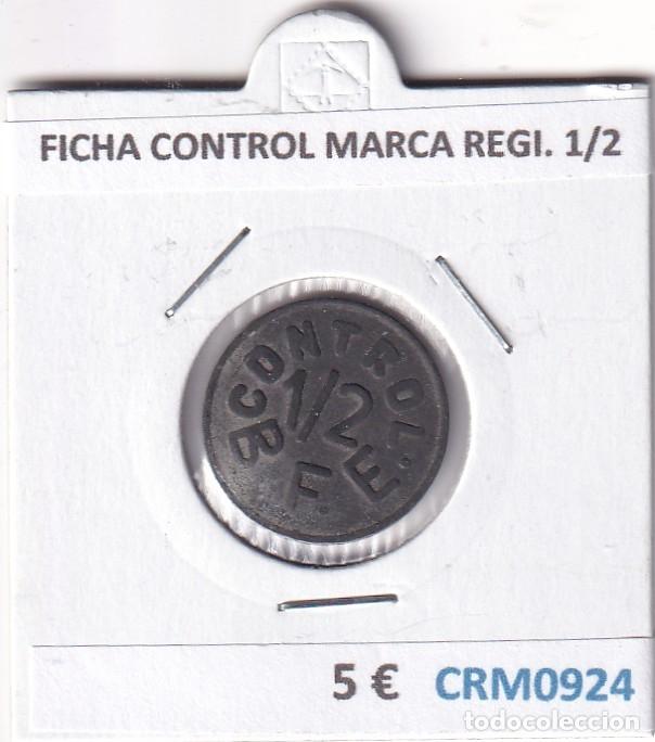 Medallas hist&oacute;ricas: CRM0924 FICHA CONTROL MARCA REGISTRADA 1/2 VALOR