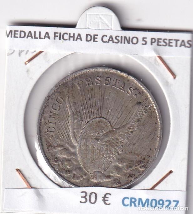 Medallas hist&oacute;ricas: CRM0927 MEDALLA FICHA DE CASINO 5 PESETAS
