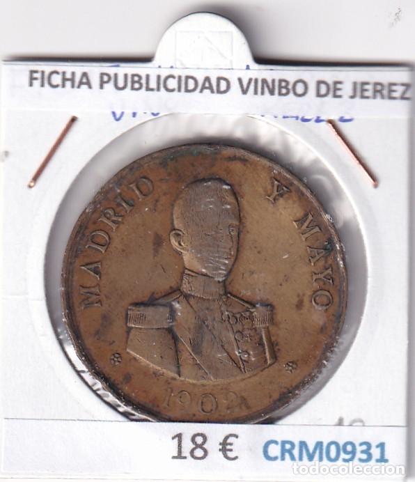 Medallas hist&oacute;ricas: CRM0931 FICHA PUBLICIDAD VINBO DE JEREZ