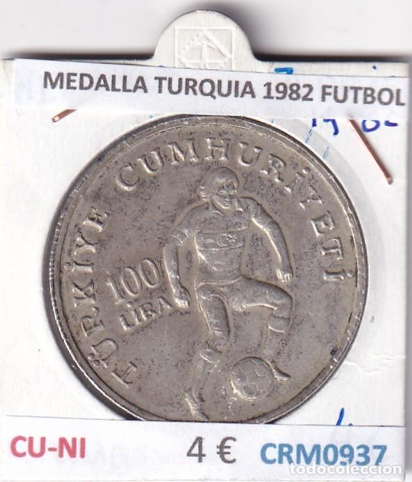 Medallas hist&oacute;ricas: CRM0937 MEDALLA TURQUIA 1982 FUTBOL CU-NI