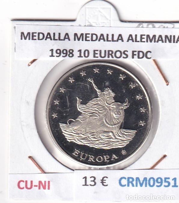 Medallas hist&oacute;ricas: CRM0951 MEDALLA MEDALLA ALEMANIA 1998 10 EUROS FDC CU-NI
