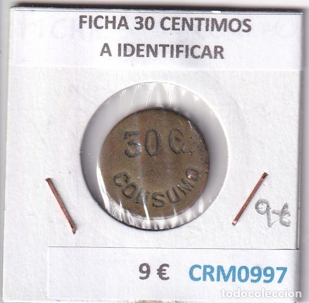 Historical Medals: CRM0996 FICHA 50 CENTIMOS A IDENTIFICAR