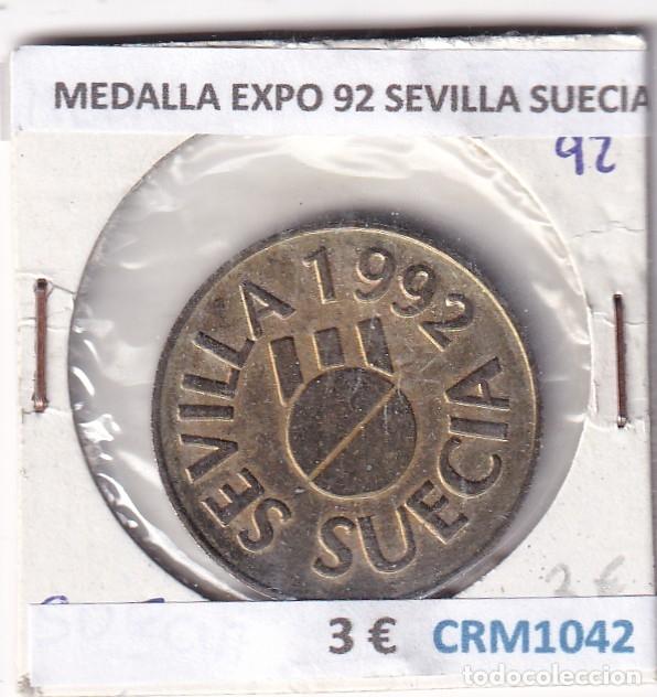 Medallas hist&oacute;ricas: CRM1042 MEDALLA EXPO 92 SEVILLA SUECIA