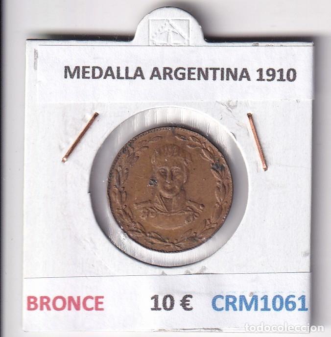 Medallas hist&oacute;ricas: CRM1061 MEDALLA ARGENTINA 1910 BRONCE