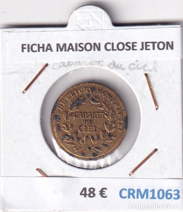 Medallas hist&oacute;ricas: CRM1063 FICHA MAISON CLOSE JETON