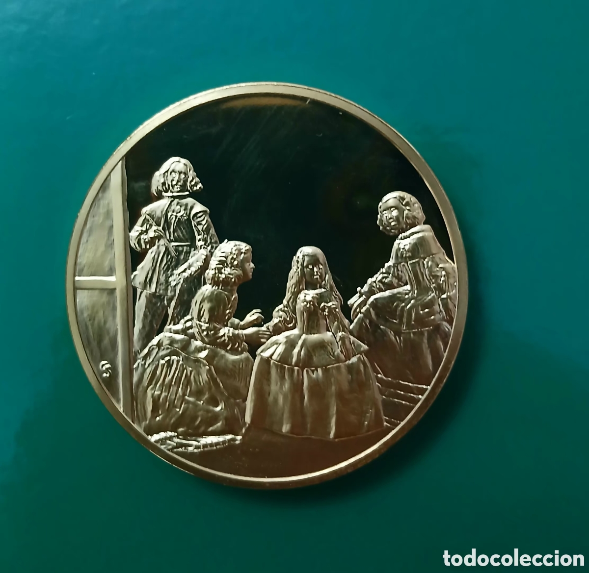 Medallas hist&oacute;ricas: LAS MENINAS DE VEL&Aacute;ZQUEZ CHAPADA EN ORO DE 24 KL
