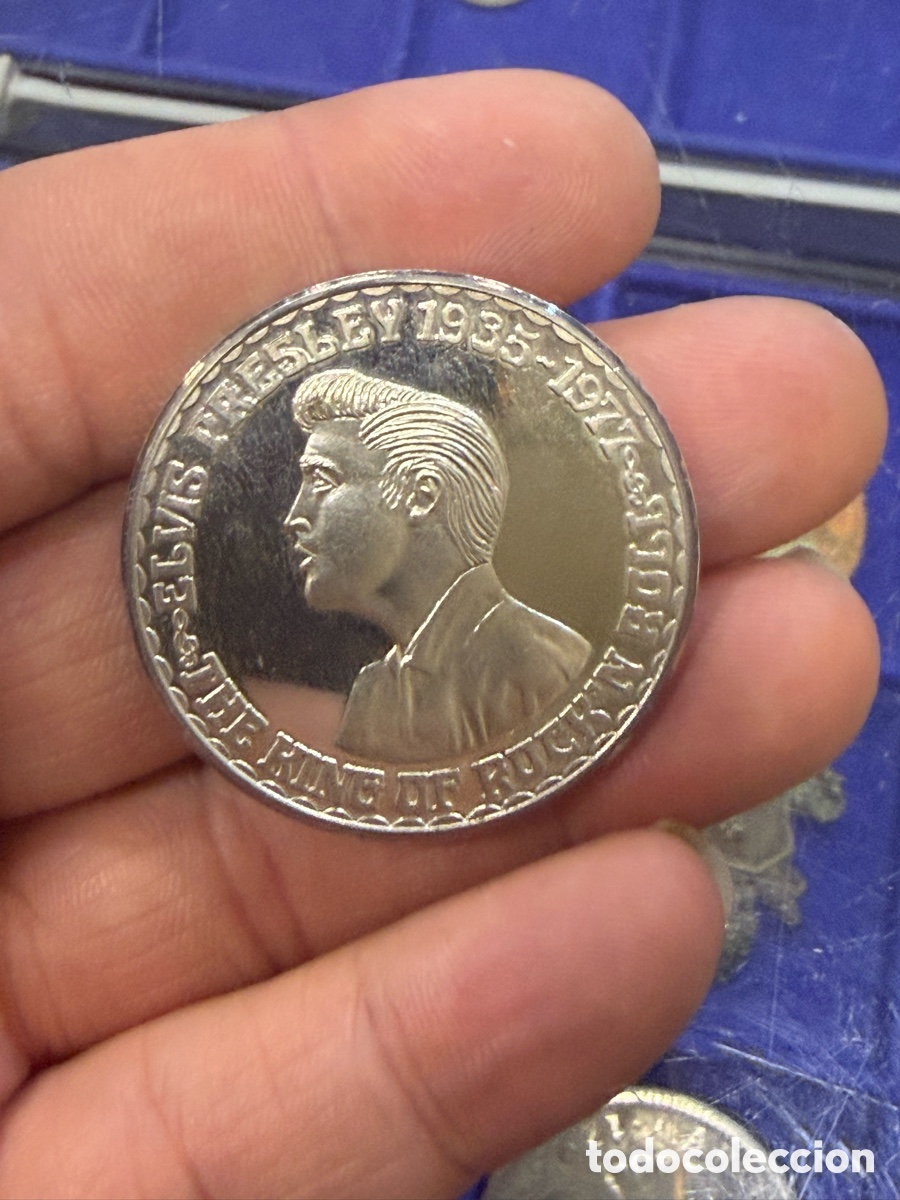 Medallas hist&oacute;ricas: Bonita medalla plata 999 Elvis presley