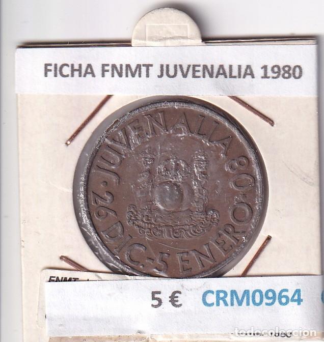 Medalhas hist&oacute;ricas: CRM0964 FICHA FNMT JUVENALIA 1980