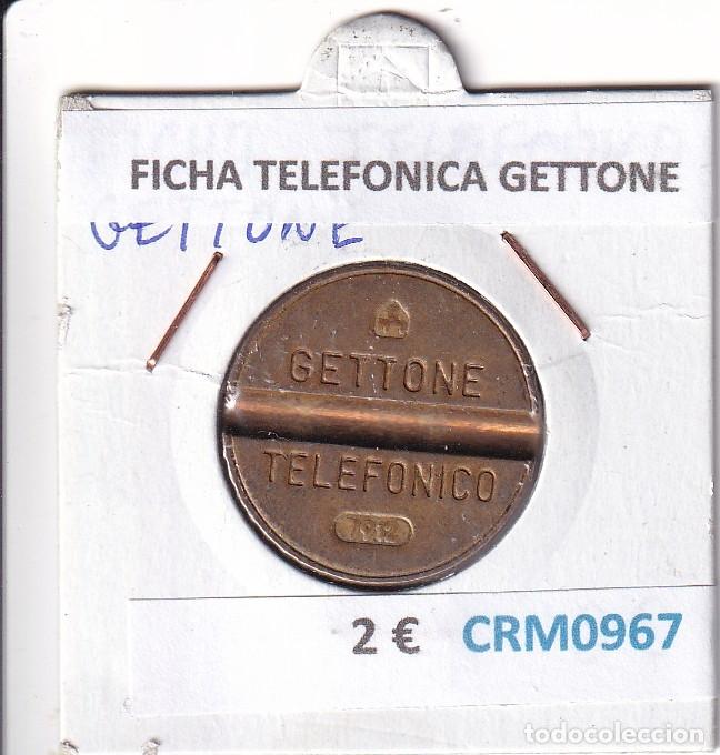 Medalhas hist&oacute;ricas: CRM0967 FICHA TELEFONICA GETTONE