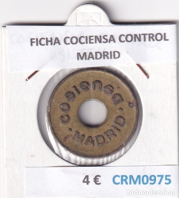 Medallas hist&oacute;ricas: CRM0975 FICHA COCIENSA CONTROL MADRID