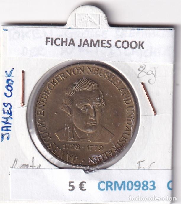 Medallas hist&oacute;ricas: CRM0983 FICHA JAMES COOK