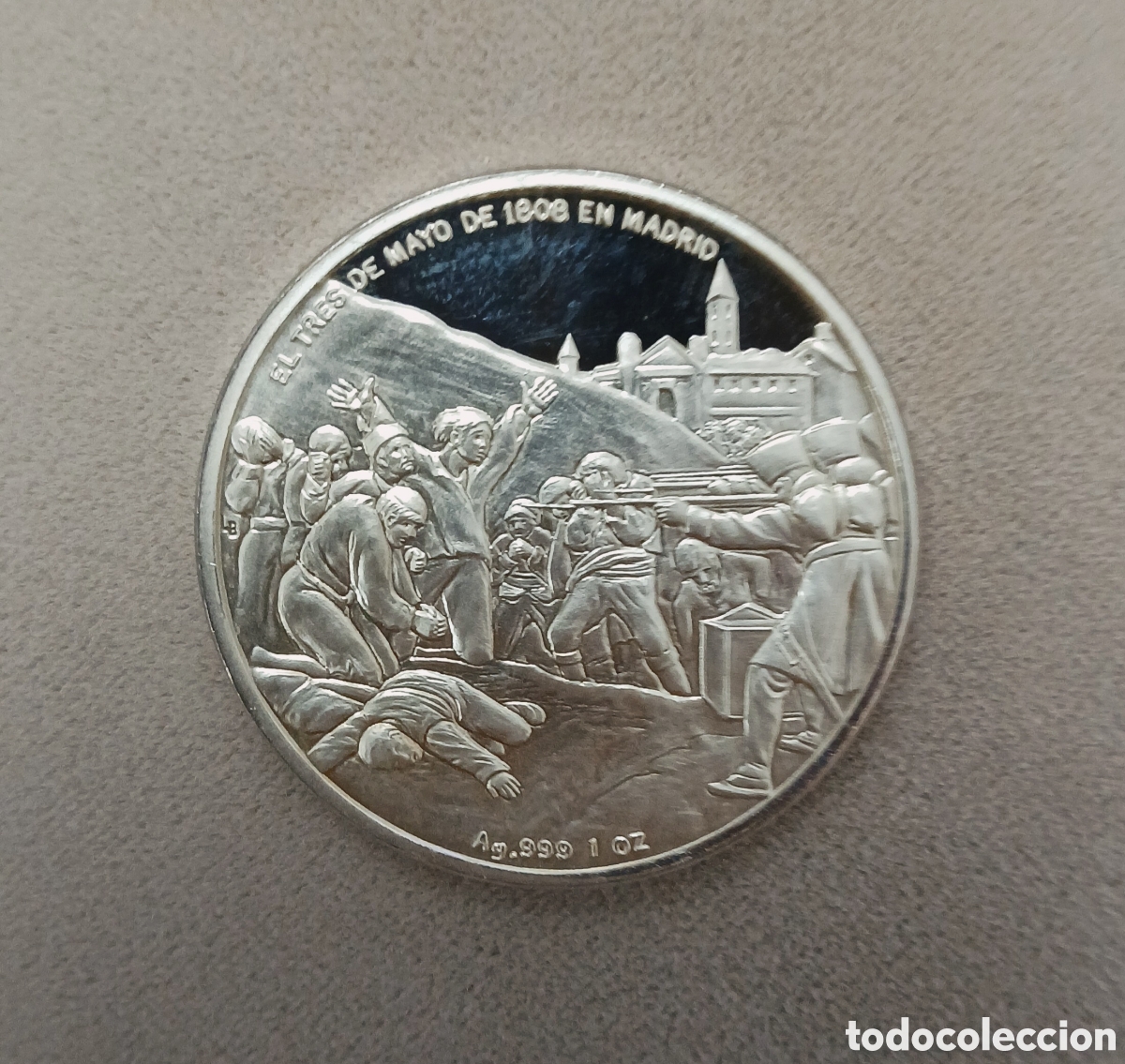 Medallas hist&oacute;ricas: ONZA DE PLATA DE GOYA EL FUSILAMIENTO DEL 3 DE MAYO