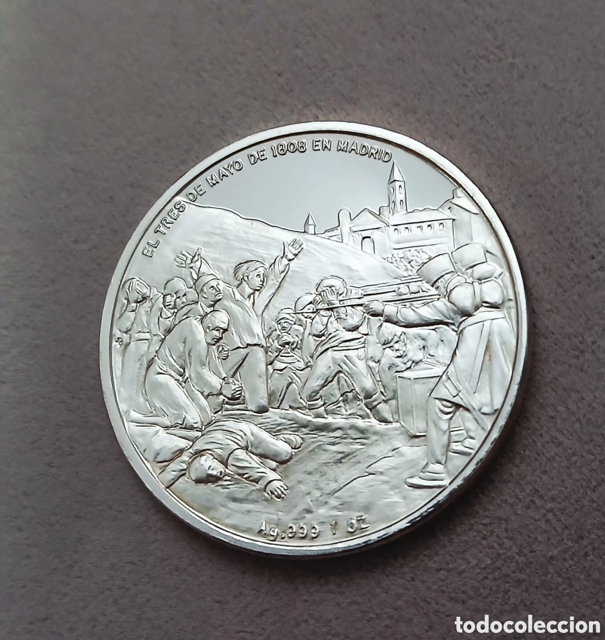 Medallas hist&oacute;ricas: ONZA DE PLATA DE GOYA EL FUSILAMIENTO DEL 3 DE MAYO