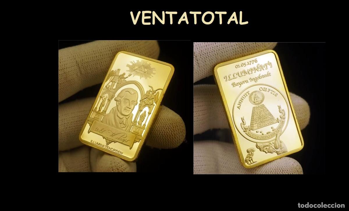 Medallas hist&oacute;ricas: LINGOTE HOMENAJE A LOS ILUMINATOS Y LA MASONERIA LEER DENTRO DESCRIPCION COMPLETA