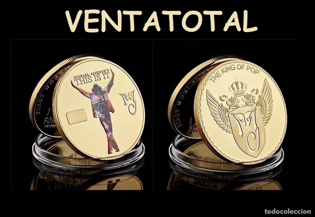 Medallas hist&oacute;ricas: MEDALLA TIPO MONEDA ORO (HOMENAJE A MICHAEL JACKSON EL REY DEL POP )DENTRO LA DESCRIPCION COMPLETA