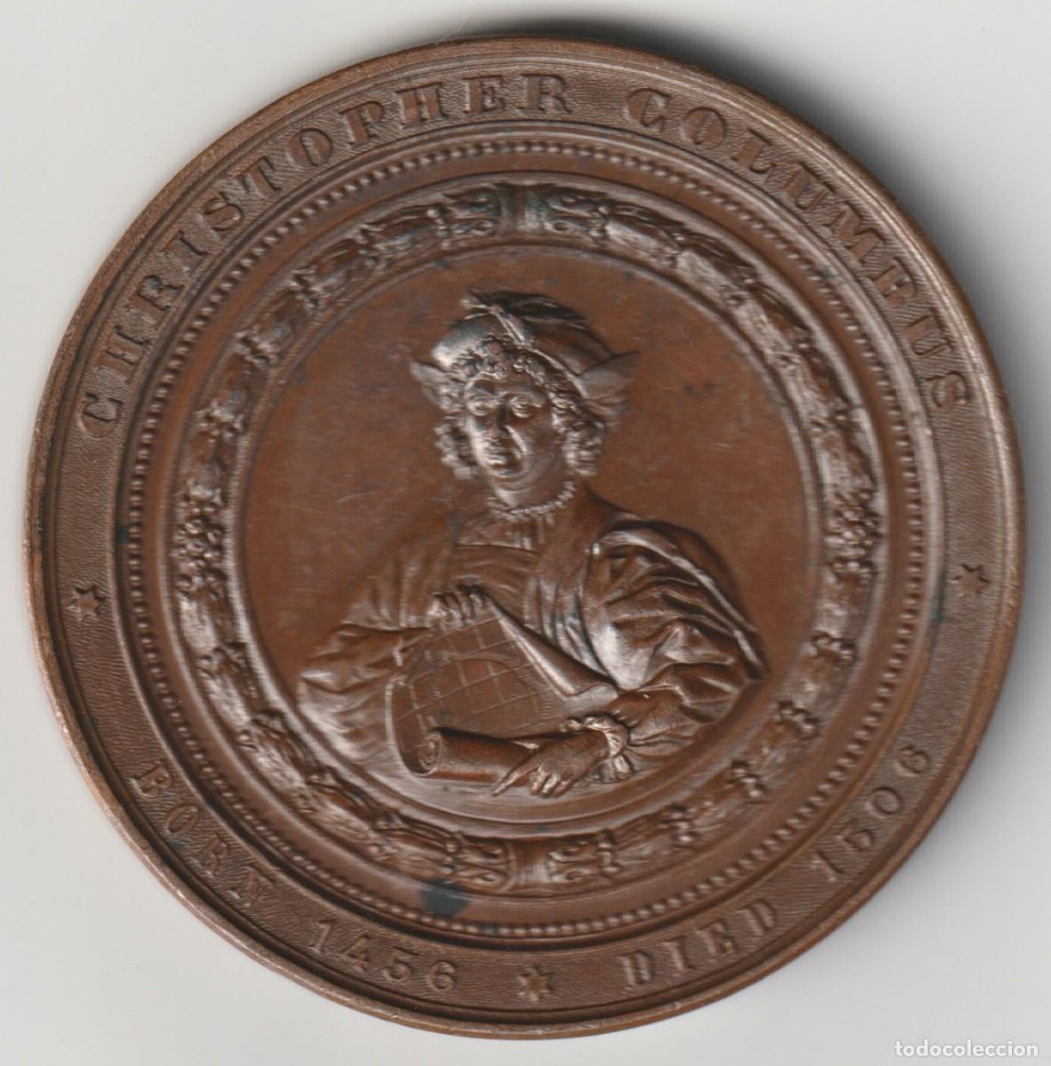 Medallas hist&oacute;ricas: Medalla del 400 aniversario descubrimiento de Am&eacute;rica. Chicago USA 1892 1893 Cristobal Colon
