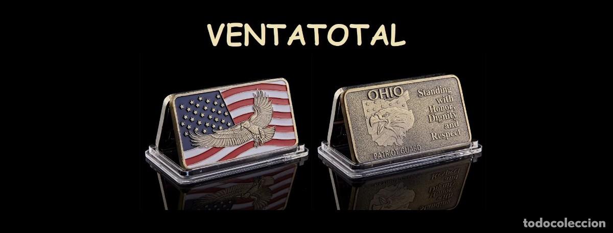 Medallas hist&oacute;ricas: ESTADOS UNIDOS LINGOTE BRONCE HOMENAJE A LA GUARDIA PATRIOTICA DE OHIO - LEER DENTRO DESCRIPCION
