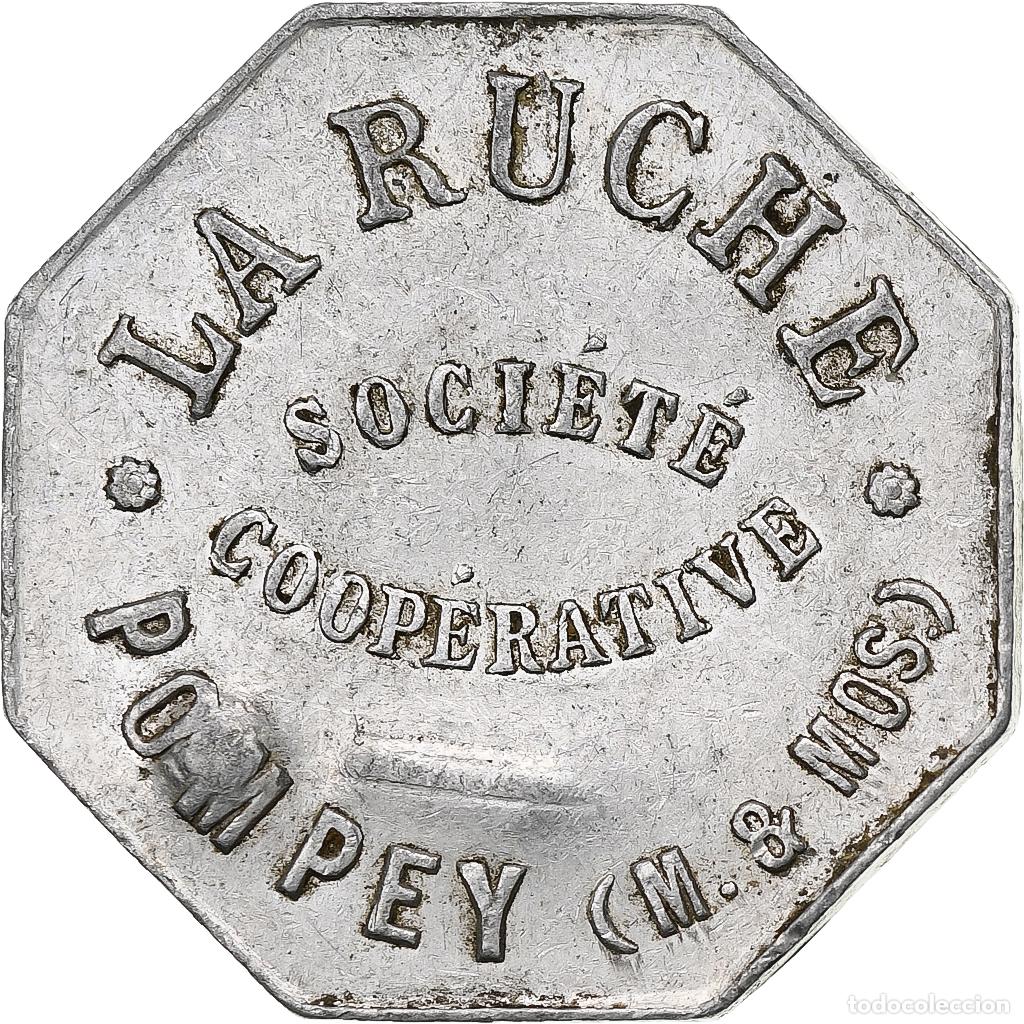 Medallas hist&oacute;ricas: [#1280056] Francia, zeton, Soci&eacute;t&eacute; Coop&eacute;rative La Ruche, Countermark, MBC, Aluminio