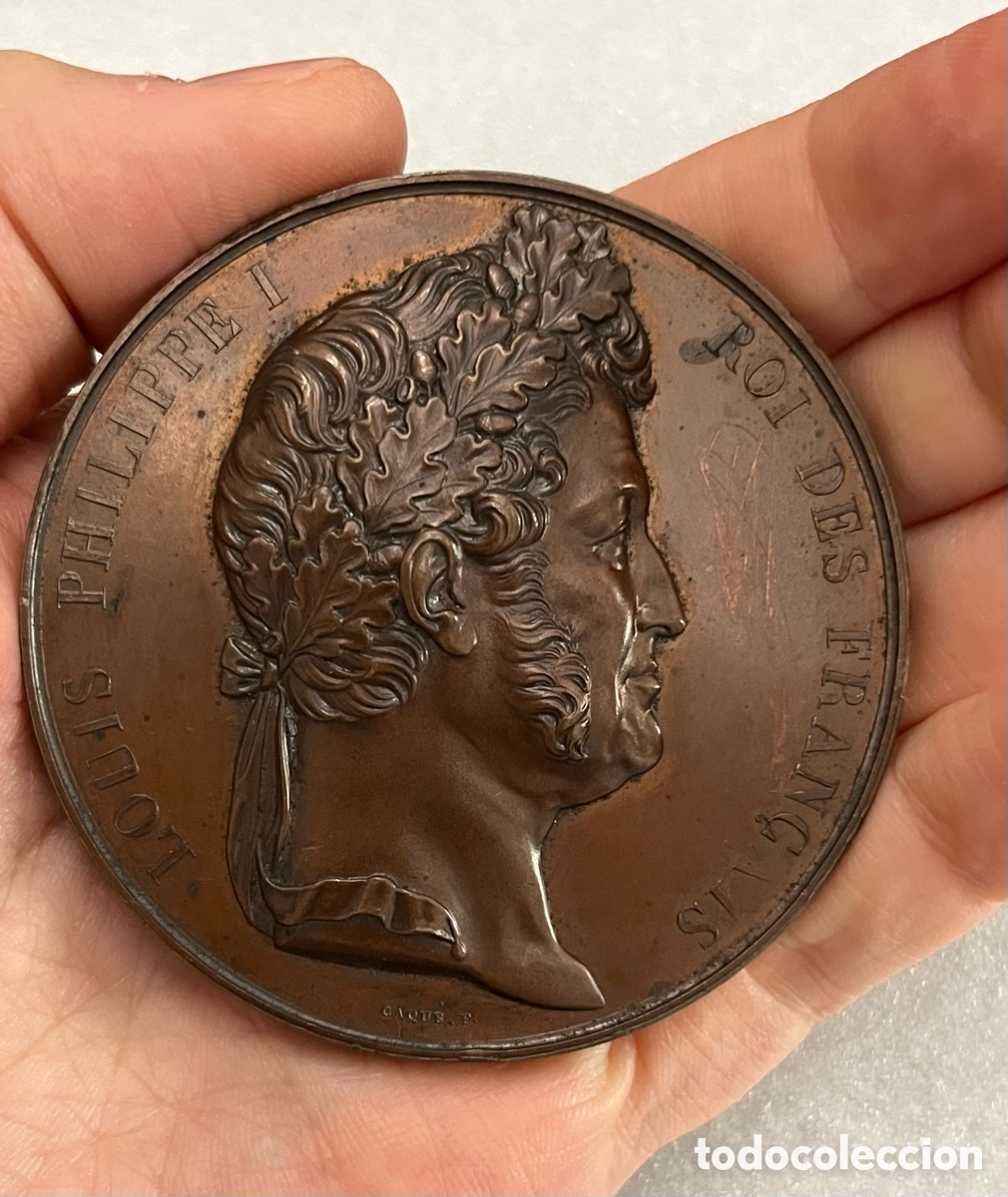 Medallas hist&oacute;ricas: Medalla de bronce 1845 Louis Philippe I Roi des fran&ccedil;ais