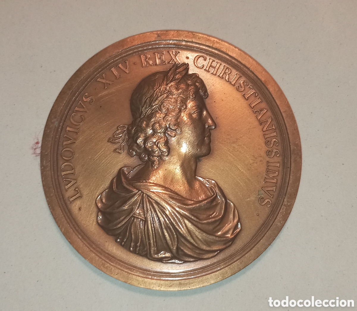 Medallas hist&oacute;ricas: Gran Medalla conmemorativa del acuerdo de Paz Espa&ntilde;a Francia con Luis 14