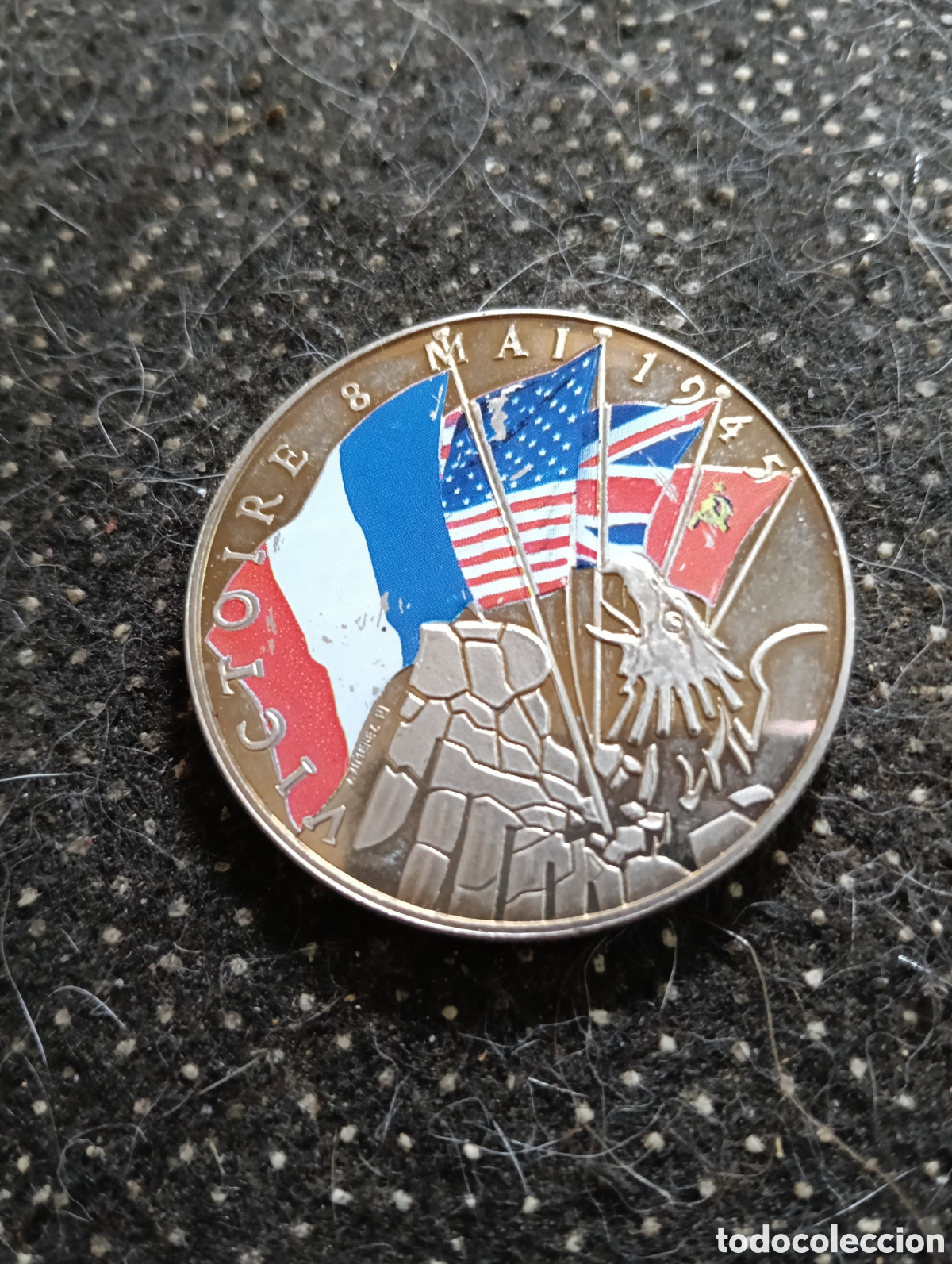 Medallas hist&oacute;ricas: Medalla francesa de n&iacute;quel que celebra la Victoria del 8 de mayo de 1945 (fin de la Segunda Guerra M