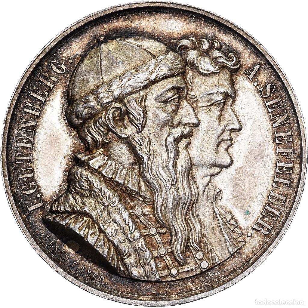 Medallas hist&oacute;ricas: [#1508641] Francia, zeton, Soci&eacute;t&eacute; des Imprimeurs de Lyon, 1840, Plata, EBC+