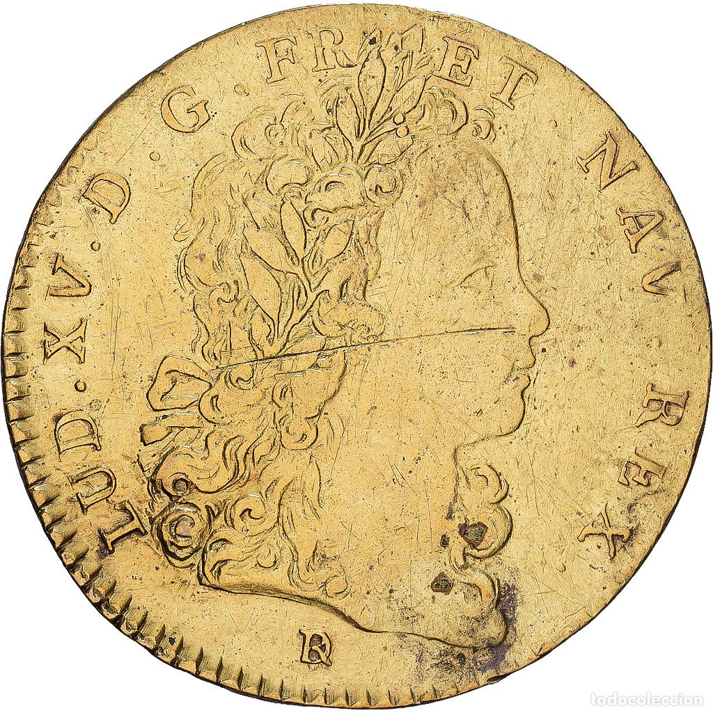 Medallas hist&oacute;ricas: [#1546509] Francia, zeton, Louis XV, n.d. (1715-1774), Lat&oacute;n, BC+, Feuardent:13197