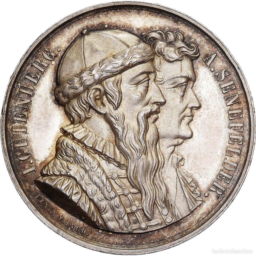 Medallas hist&oacute;ricas: [#1508642] Francia, zeton, Soci&eacute;t&eacute; des Imprimeurs de Lyon, 1840, Plata, EBC+