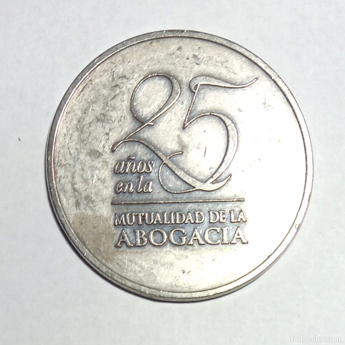 Medallas hist&oacute;ricas: Medalla de acero conmemorativa de los 25 a&ntilde;os en la Mutualidad de la Abogac&iacute;a