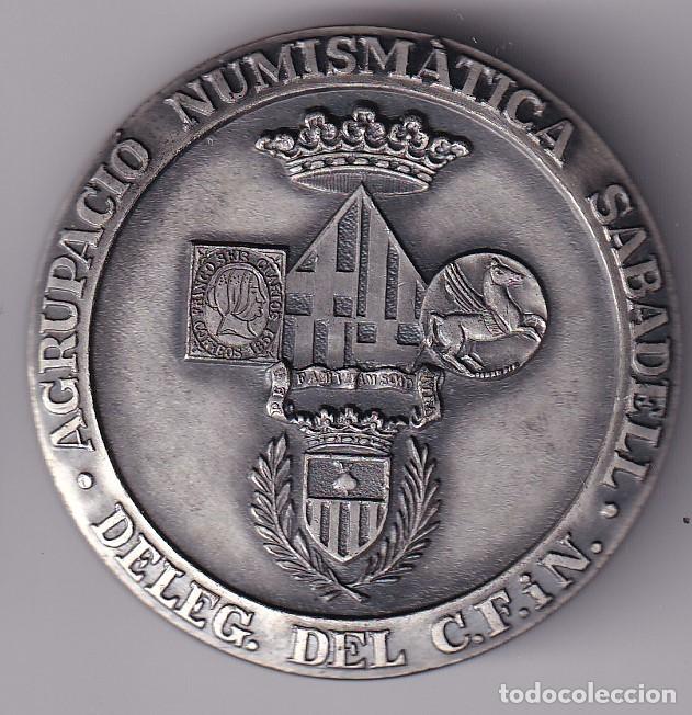 Historische Medaillen: MEDALLA DE LA AGRUPACIO NUMISMATICA SABADELL DEL A&Ntilde;O 1971 DE 5cm DE DIAMETRO