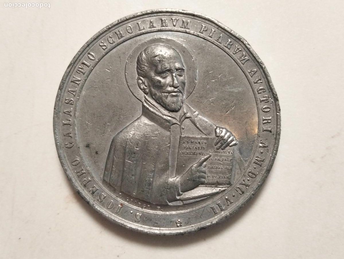 Medalhas hist&oacute;ricas: MEDALLA SAN JOSE DE CALASANZ, III CENTENARIO ESCUELAS PIAS, 1897, DIAMETRO 50 MM
