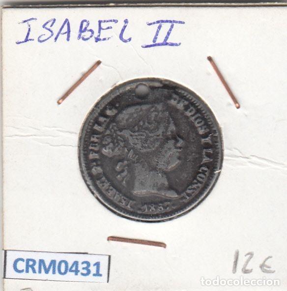Historical Medals: CRM0431 FICHA ISABEL II CON AGUJERO