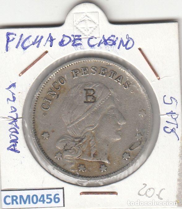 Medallas hist&oacute;ricas: CRM0456 FICHA DE CASINO ANDALUZA 5 PESETAS