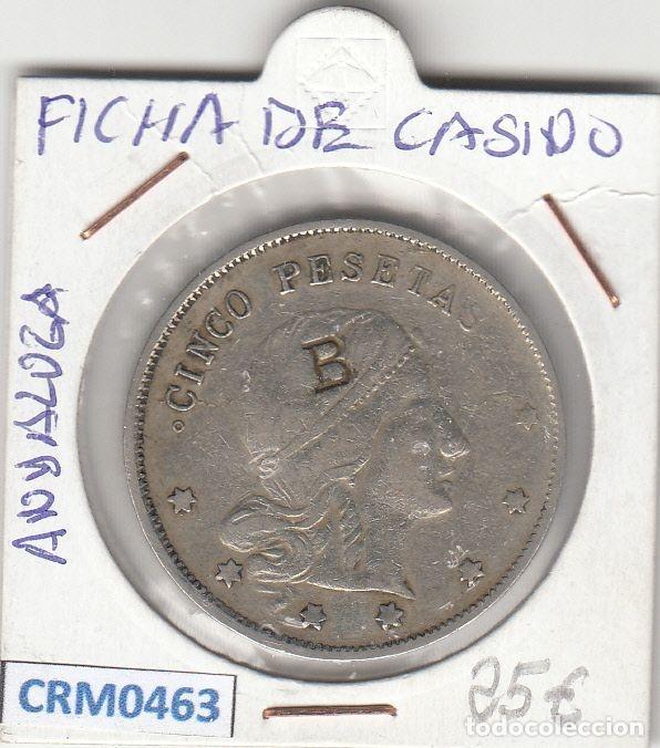 Medallas hist&oacute;ricas: CRM0463 FICHA DE CASINO ANDALUZA 5 PESETAS