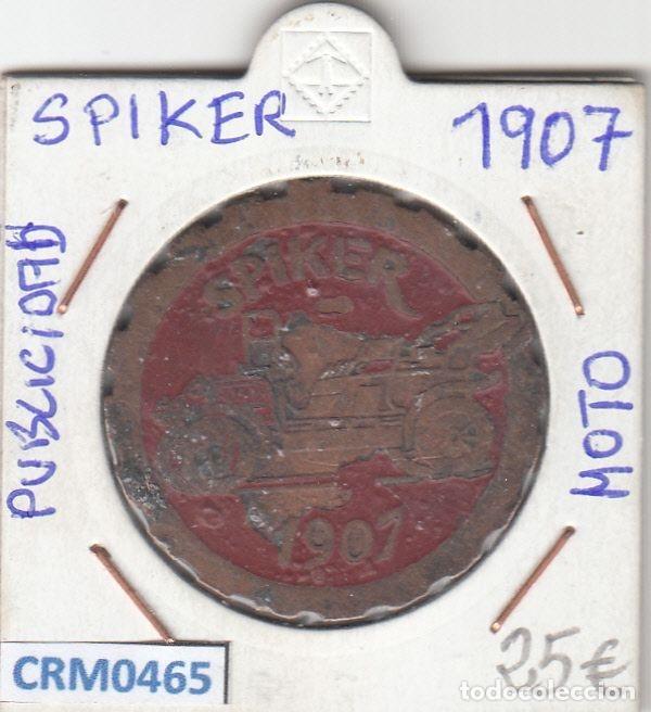 Medallas hist&oacute;ricas: CRM0465 FICHA PUBLICIDAD SPIKER MOTO 1907