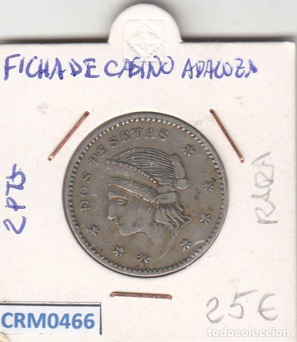 Medallas hist&oacute;ricas: CRM0466 FICHA DE CASINO ANDALUZA 2 PESETAS RARA