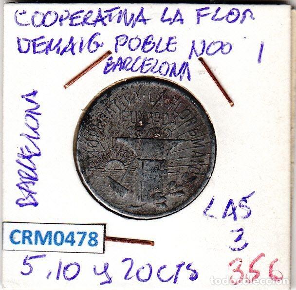Medaglie storiche: CRM0478 FICHA COOP DE LA FLOR BARCELONA