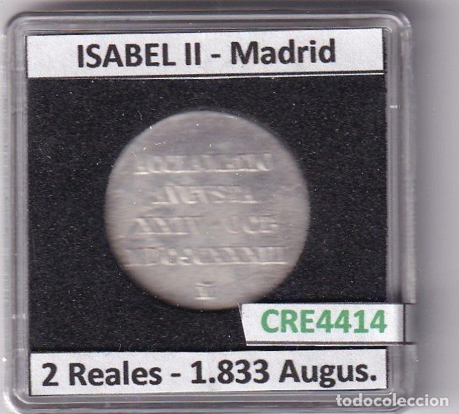 Medaglie storiche: CRE4414 MEDALLA ESPA&Ntilde;A ISABEL II 1833 AUGUST. 2 REALES MADRID