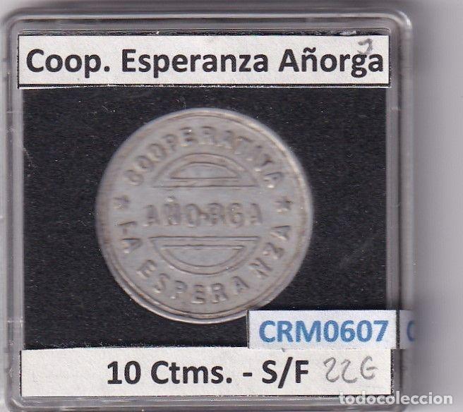 M&eacute;dailles historiques: CRM0607 FICHA COOP. ESPERANZA A&Ntilde;ORGA 10 CENTIMOS S/F