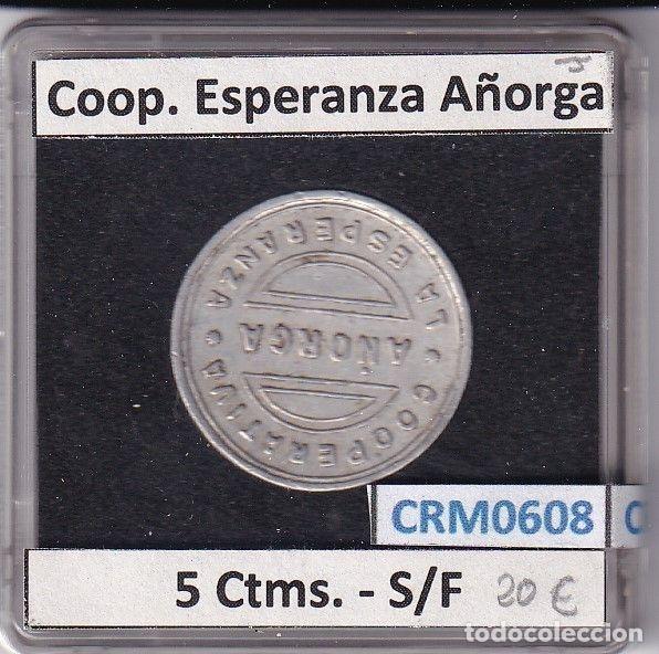 M&eacute;dailles historiques: CRM0608 FICHA COOP. ESPERANZA A&Ntilde;ORGA 5 CENTIMOS S/F