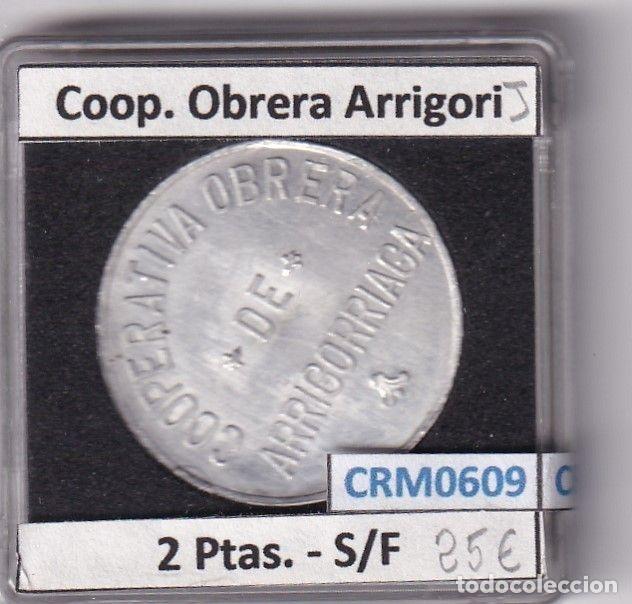 M&eacute;dailles historiques: CRM0609 FICHA COOP. OBRERA ARRIGORI 2 PESETAS S/F
