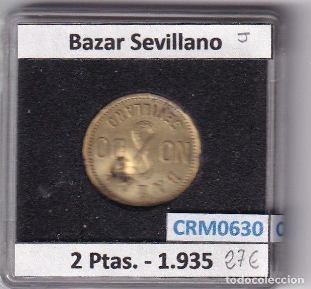 Historische Medaillen: CRM0630 FICHA BAZAR SEVILLANO 2 PESETAS 1935