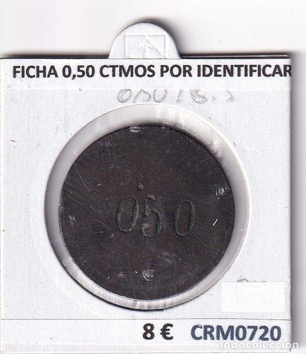 Medalhas hist&oacute;ricas: CRM0720 FICHA 0,50 CENTIMOS POR IDENTIFICAR