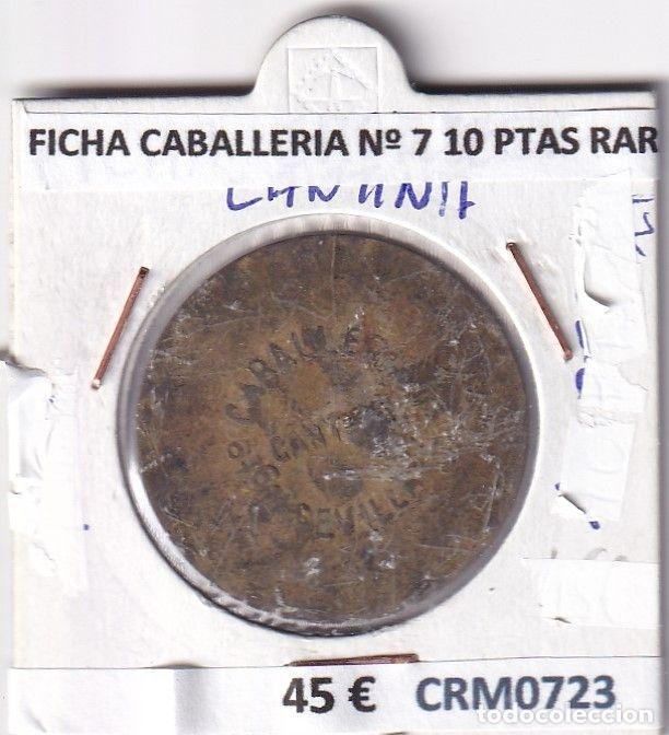 Historische Medaillen: CRM0723 FICHA CABALLERIA N&ordm; 7 10 PESETAS RARA