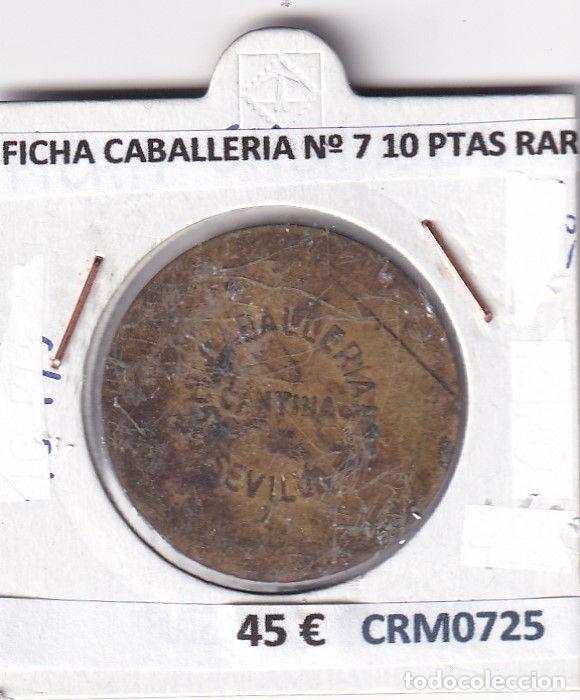 Historische Medaillen: CRM0725 FICHA CABALLERIA N&ordm; 7 10 PESETAS RARA
