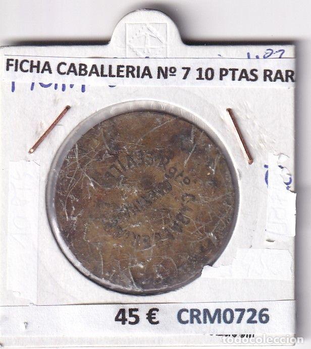 Historische Medaillen: CRM0726 FICHA CABALLERIA N&ordm; 7 10 PESETAS RARA